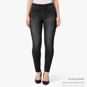 SPANX Small Washed Black Stretch Jeggings Skinny Pull-On